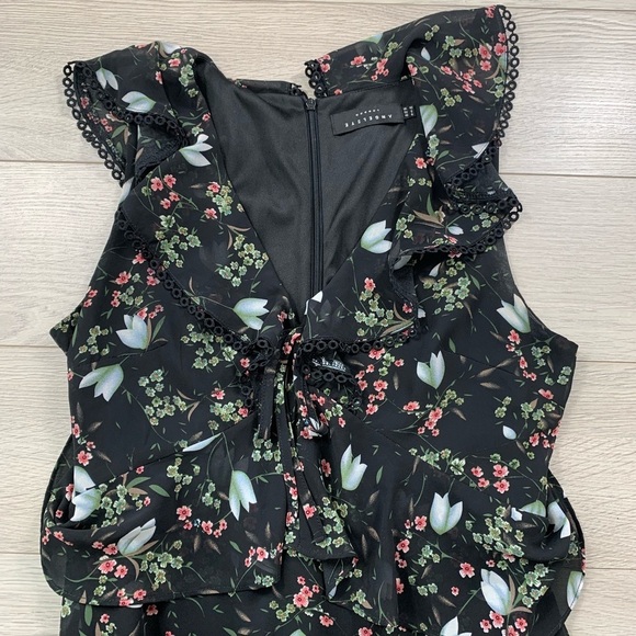 ANGELEYE Floral Black Ruffle Dress - Picture 4 of 10
